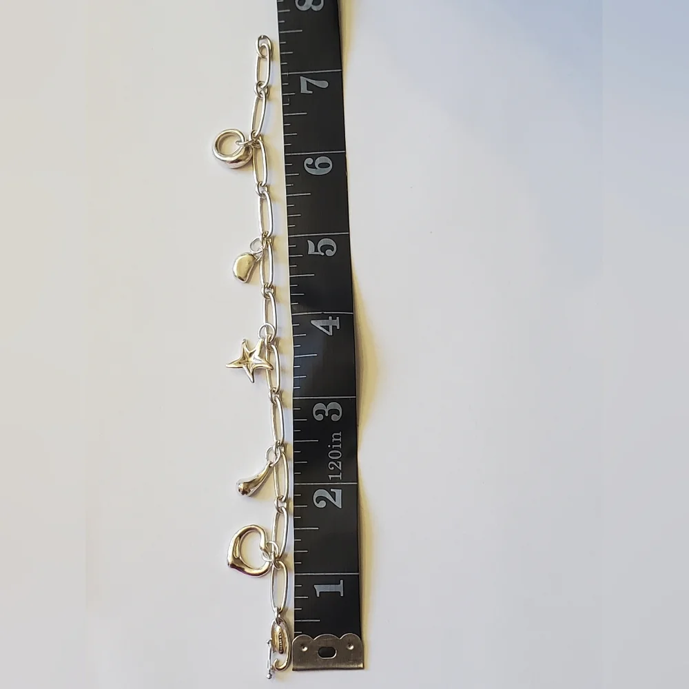 Tiffany & Co. Elsa Peretti 5 Charm Silver Bracelet - Picture 5 of 6
